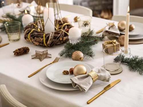 decoración mesa nochebuena 