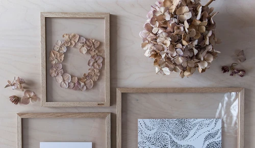 decorar cuadros con flores secas