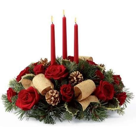 flores decoración navidad 