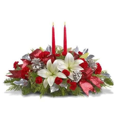 decoración con plantas en navidad 