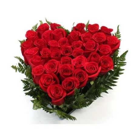 corazón de rosas para san valentin 