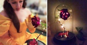 cómo hacer la rosa encantada de "La Bella y la Bestia"
