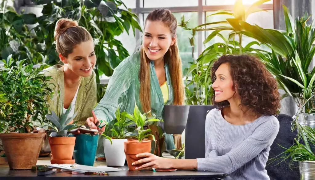 plantas en la oficina