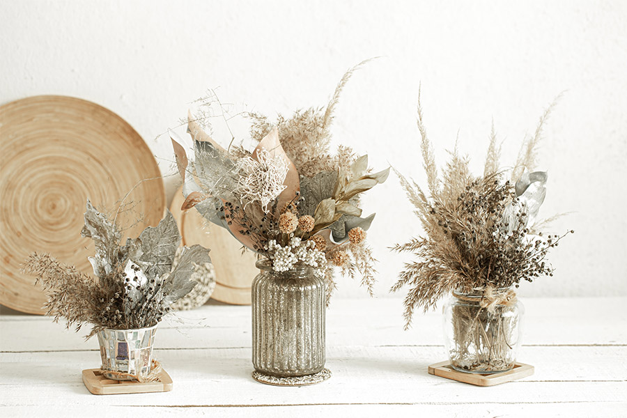 Como hacer flores secas para decorar 