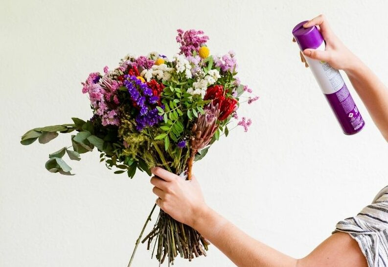 como secar flores laca pelo
